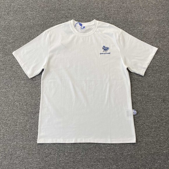 ADER ERROR x MAISON KITSUNE Blue Fox White Short Sleeve T
